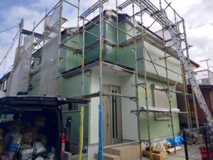 越谷市で、外壁塗装。