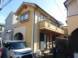 新座市の外壁塗装の現場