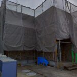 川越市の外壁屋根塗装現場