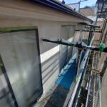 新座市の外壁塗装現場
